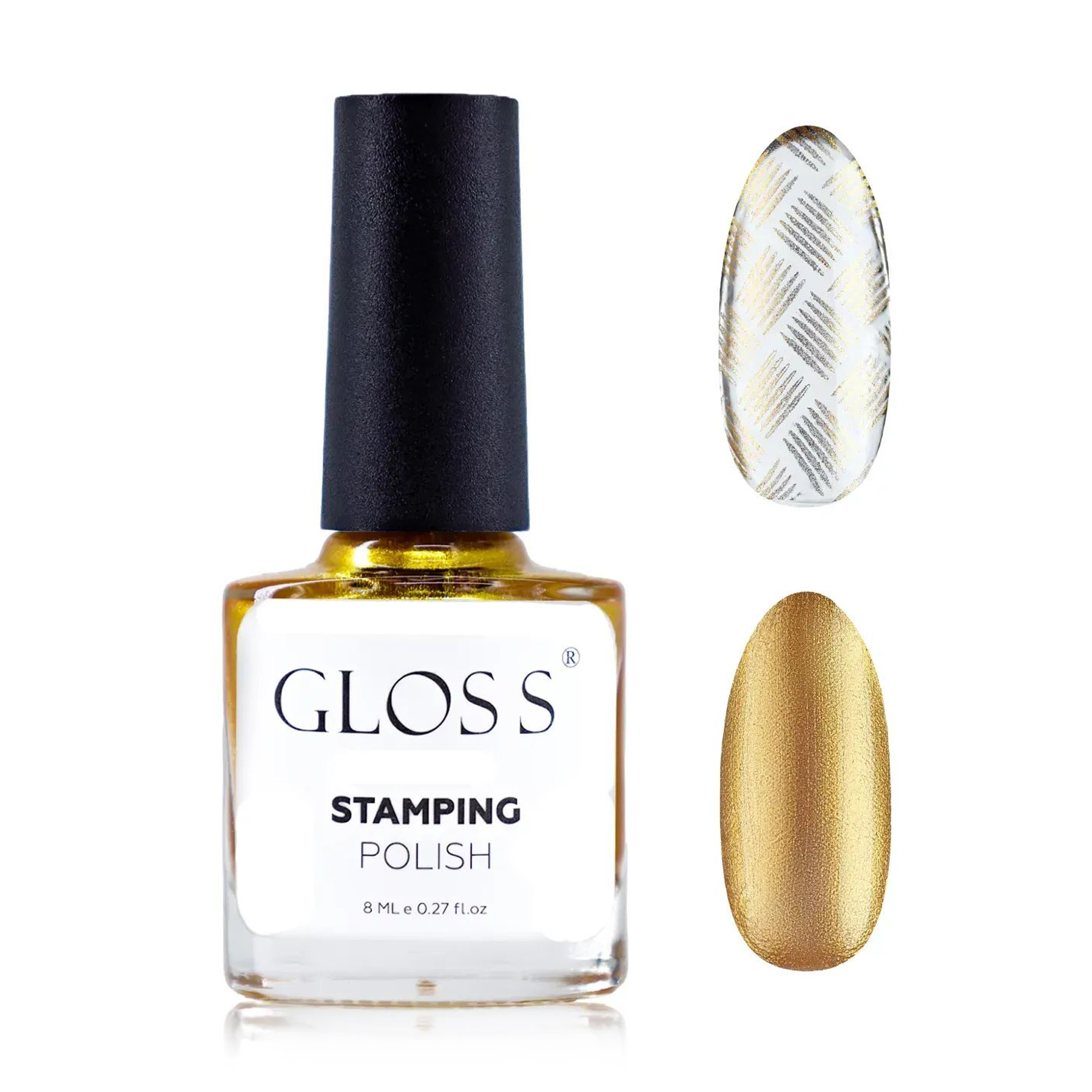 Лак для стемпінгу Gloss Stamping Polish 03 Жовтий перламутровий, 8 мл