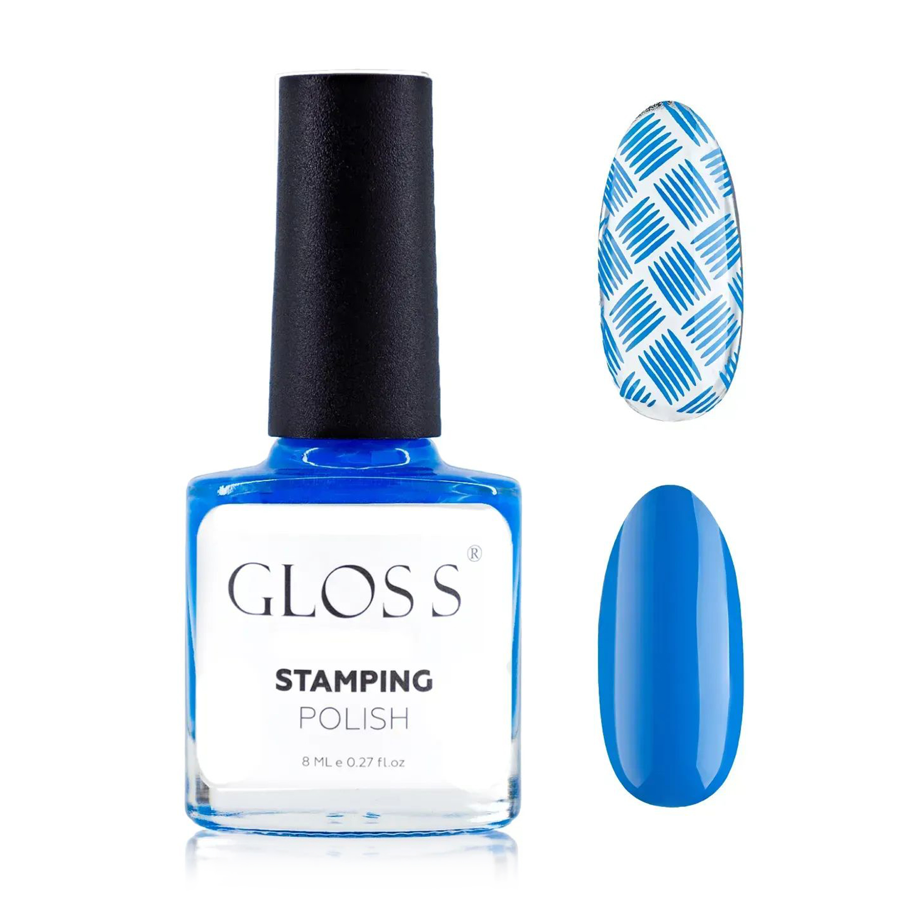 Лак для стемпінгу Gloss Stamping Polish 08 Синій, 8 мл