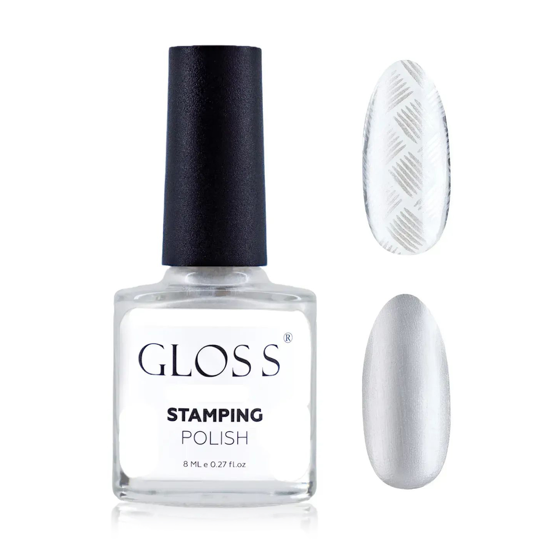 Лак для стемпінгу Gloss Stamping Polish 15 Білий перламутровий, 8 мл