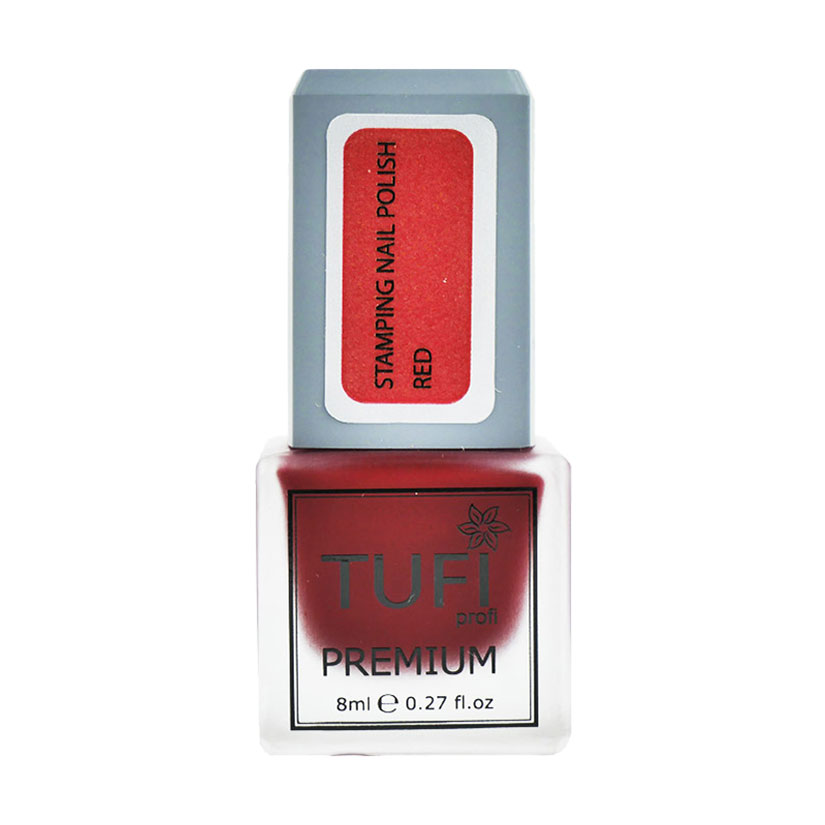 Лак для стемпінгу Tufi Profi Premium Stamping Nail Polish червоний, 8 мл